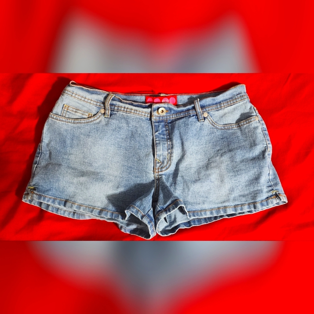 Glo Blue Denim Jean Shorts Size 11 (Juniors) Summer Cutoff Style